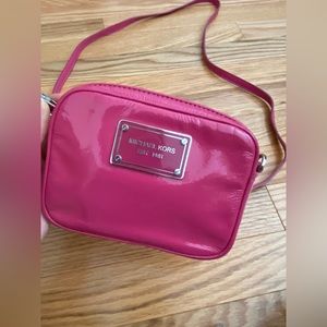 Michael Kors Pink Patent Leather Crossbody Bag